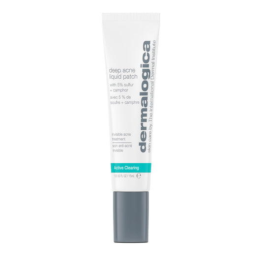 Dermalogica Deep Acne Liquid Patch, Sulfur Acne Treatment with Niacinamide, Invisible Spot Treatment for Blemish-Prone Skin – 0.5 fl oz