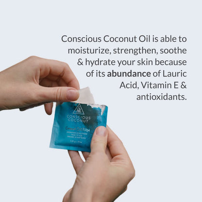 Organic Coconut Oil Intimate Wipes – Sensitive Skin Feminine Wipes, Biodegradable, Individually Wrapped, Moisturizing & Gentle – Ideal for Daily Use