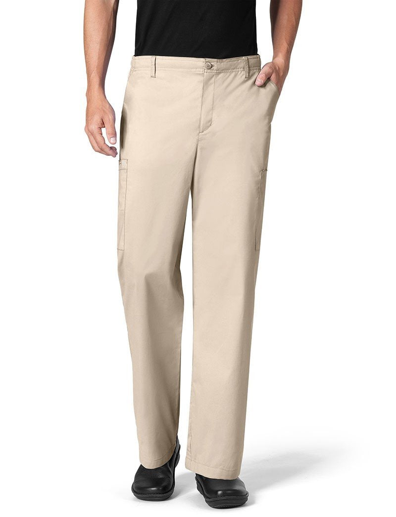 WonderWink Men's Cargo Pant, Khaki, Large Short