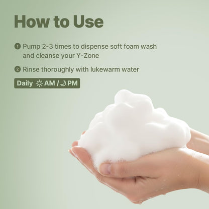 nudir pH Balancing Feminine Wash – Gentle Foaming Cleanser with Salvia Essential Oil | Mildly Acidic, Vegan, EWG Green Formula for Daily Care – 220g