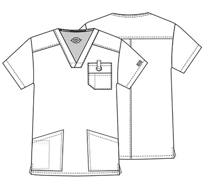 Dickies mens EDS Signature V-Neck Scrub Top Grey X-Large