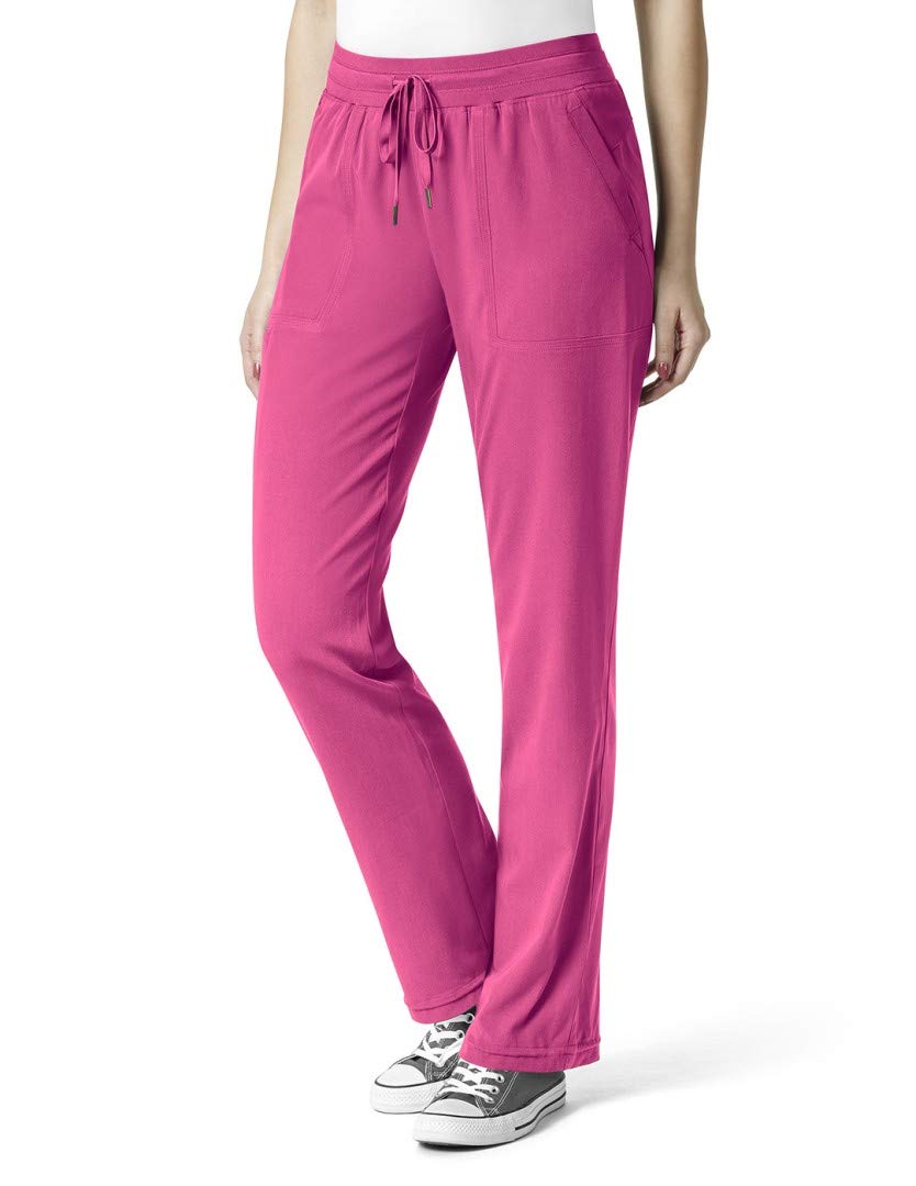 WonderWink Womens Flex Utility Cargo Medical Scrubs Pants, Fuchsia, Small US
