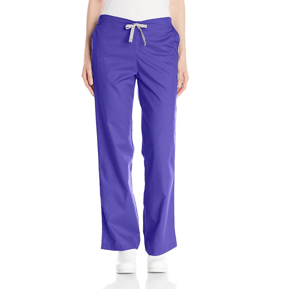 WonderWink Women's Wonderwork Flare Leg Scrub Pant, Grape, Large