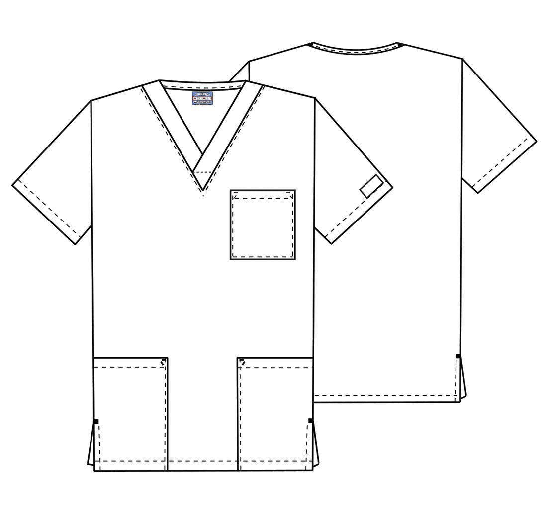 Cherokee Womens Unisex V-Neck Top