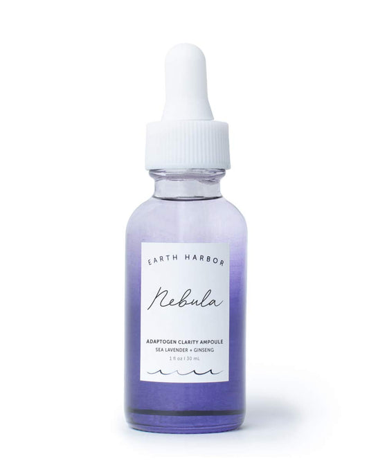 Earth Harbor NEBULA Adaptogen Clarity Ampoule – Serum for Acne, Blemishes & Oily Skin, Clarifying & Balancing with Squalane & Ginseng, 1 fl oz