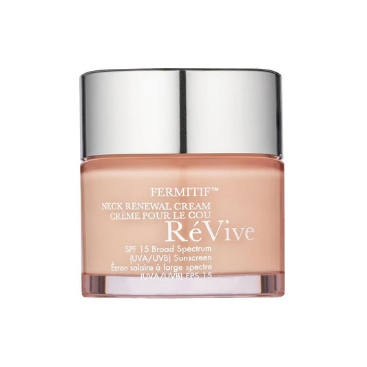 RéVive Fermitif Neck Renewal Cream - Neck and Décolletage Tightening Cream - Broad Spectrum SPF 15 Sunscreen - Anti-Aging, Reduces Fine Lines & Smooths Skin, 2.5 OZ