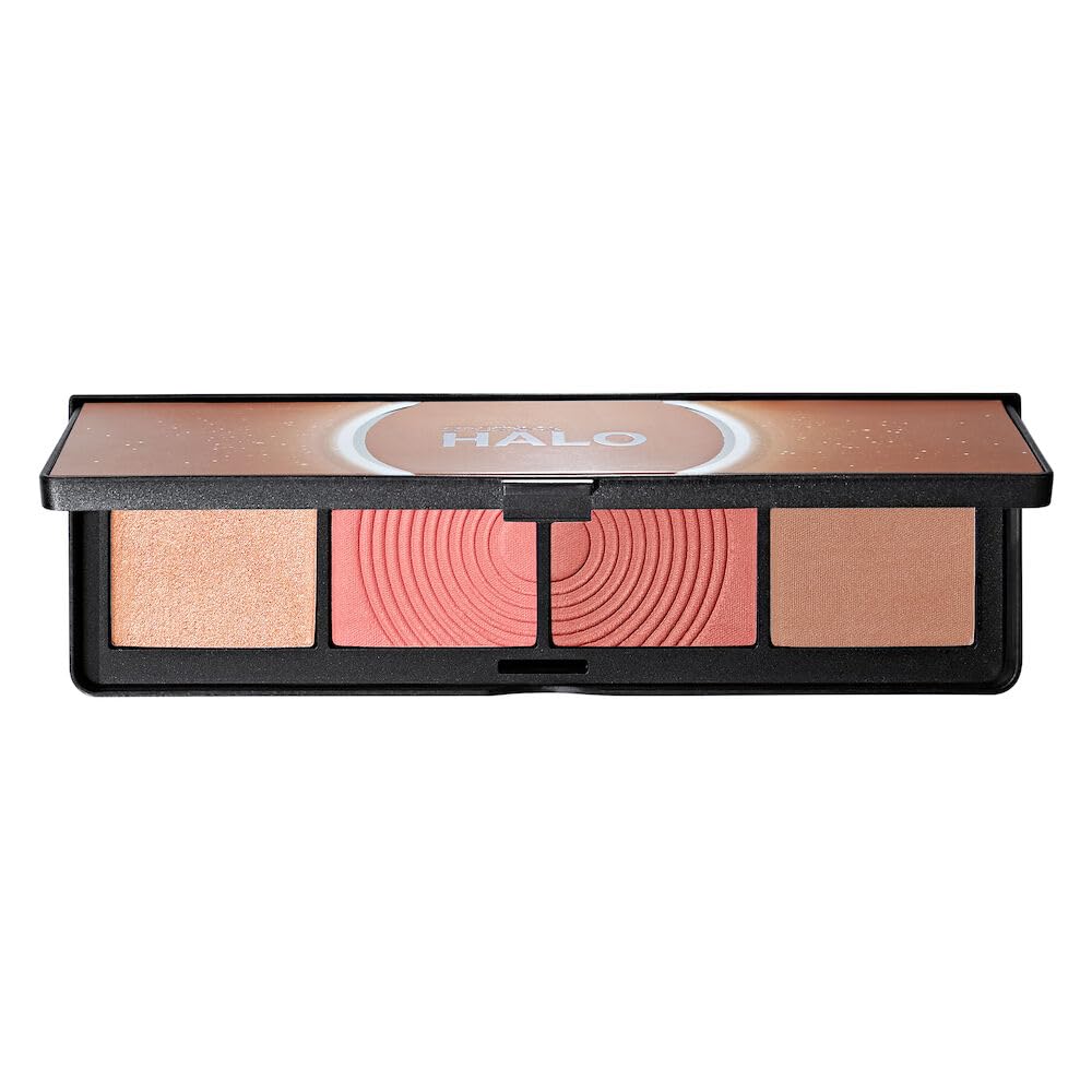 Smashbox Halo Sculpt + Glow Face Palette | Vitamin E, Long Lasting, Contour + Highlighter, 0.55 oz.
