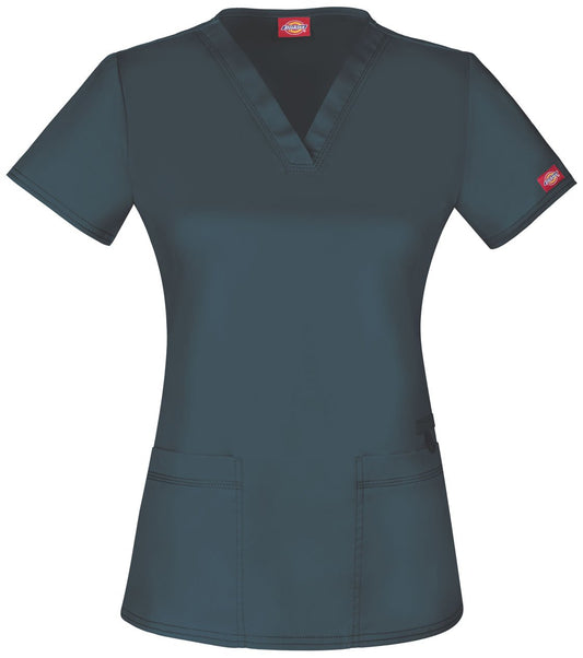 Dickies EDS Women Scrubs Top V-Neck Print DK876