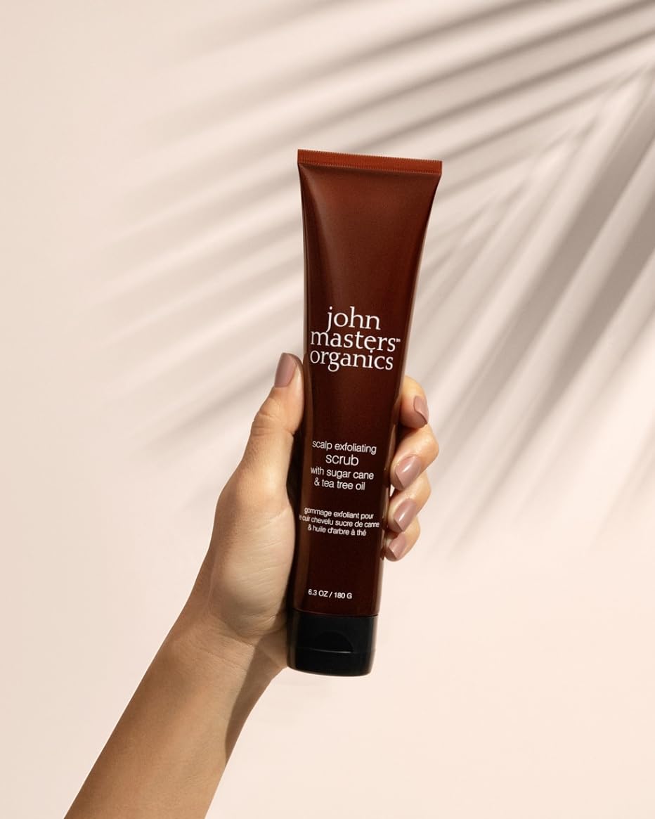 John Masters Organics Scalp Exfoliating Scrub 5 Fl Oz | 70% Organic Ingredients | Organic Tea Tree Oil | Thinning Hair | Sustainable