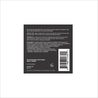 MĒTIER Rejuvenating Night Crème, Anti-Aging & Hydrating Night Treatment, Retinol, Hyaluronic Acid, Unisex (1.0 fl oz)