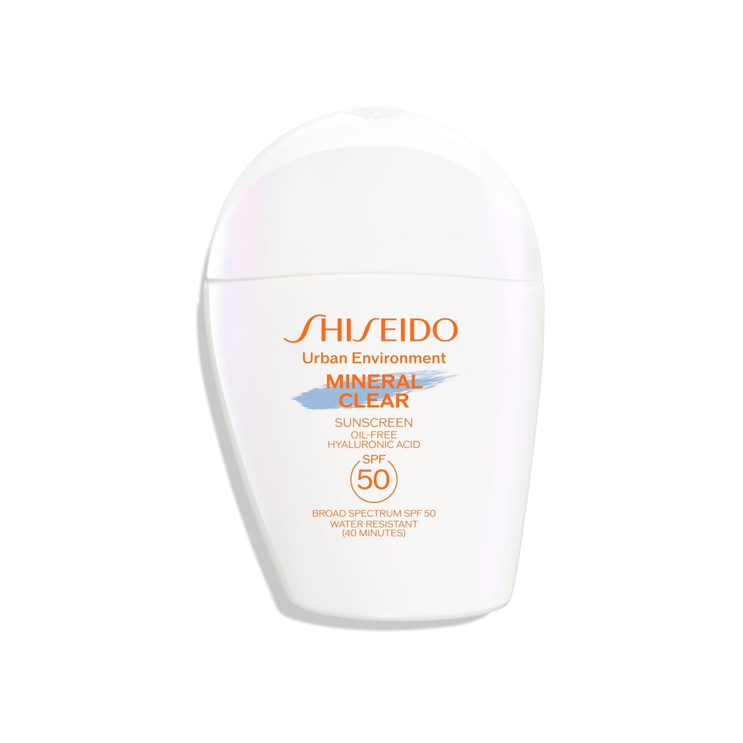 Shiseido Urban Environment Mineral Clear Sunscreen SPF 50 - Visibly Improves Skin Tone, Radiance, Wrinkles & Firmness - Water Resistant for 40 Minutes - Non-Comedogenic - 1 fl oz