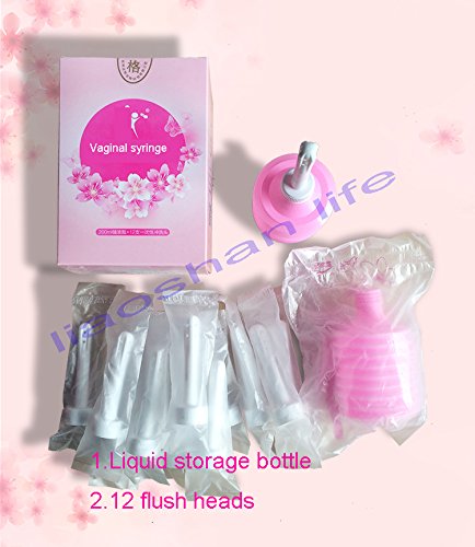 LS-Enema Bulb Syringe, Enema Cleanser& Vaginal Douche 200ml Capacity for Personal Health GYNECOLOGICAL Scrubber (Pink)