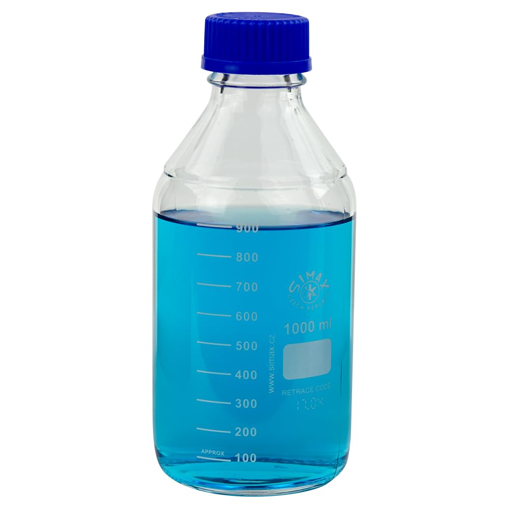 United Scientific Supplies SIMAX 1000mL (1L) Laboratory Grade, Leakproof, Media Bottle, with GL45 Screw Cap, 1 Each (BM1000-EA)