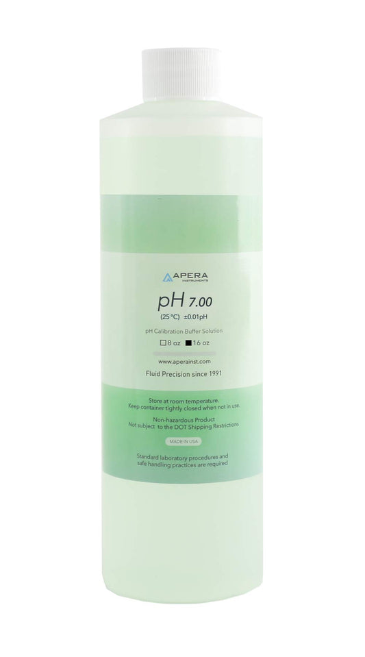 Apera Instruments pH 7.00 Standard Buffer Solution for pH Calibration, 16 oz. Bottle, NIST Traceable