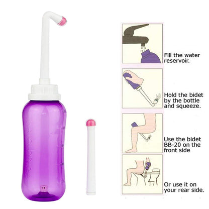 Wolfbeam Portable Hand-held Vulva and Anus Cleaner and Personal Health Vaginal Washing Container, Travel Urinal Spray Scrubber for Personal Hygiene (PG 2INQ 450ML)