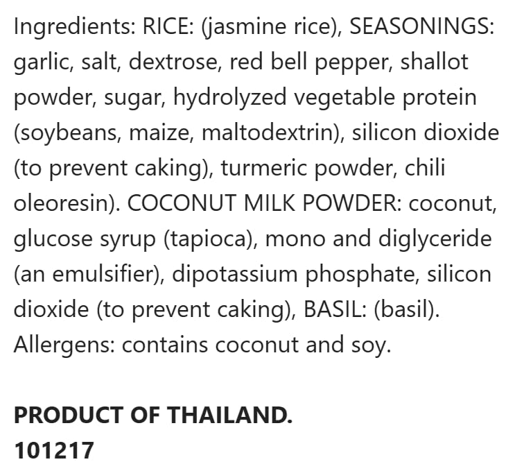 Thai Garlic Basil Coconut Rice - Pack of 2-6.7 oz. Boxes