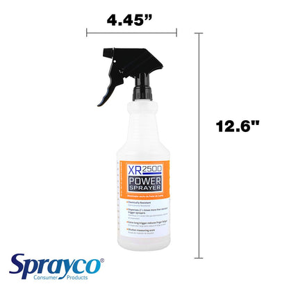 SprayCo 32oz Chemical Resistant Spray Bottle – Adjustable Nozzle, Built-in Dilution Scale, Heavy Duty Plastic, All-Purpose Cleaning, Gardening, Car Detailing, Plant Mister