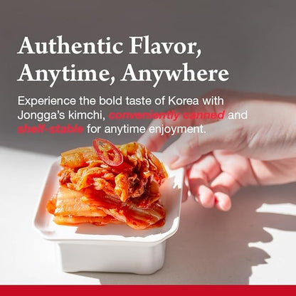 JONGGA Cabbage Fried Kimchi Can + Cabbage Kimchi Can / each 5.64oz(160g) /nKorean Spicy Food, Pack of 6, 33.84 Ounce