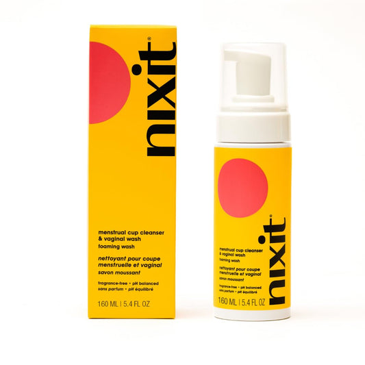nixit Menstrual Cup Cleaner & Vaginal Wash – pH-Balanced, Fragrance-Free Feminine Wash for Menstrual Cup & Disc – Gentle Foaming Cleanser for Sensitive Skin – Paraben & Sulphate-Free – (5.4 fl oz)