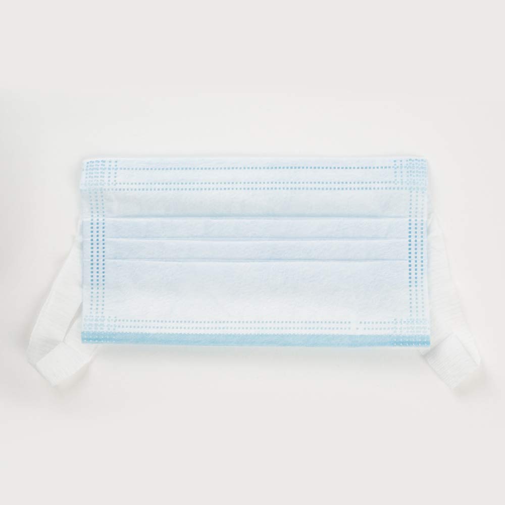 PPE201DMM001 Single Use Pullout Comfort Earloop Disposable Face Mask, Latex Free, Blue, Pack of 50