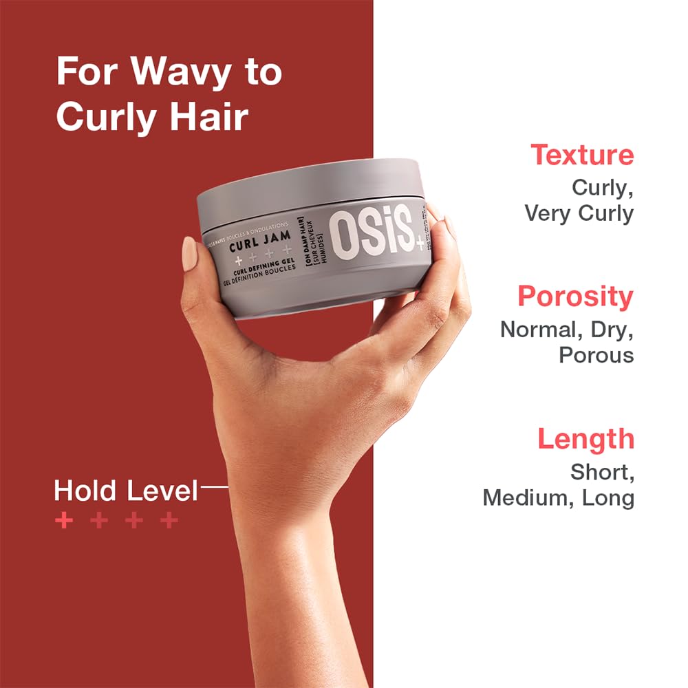 OSiS+ Curl Jam - Moisturizing Defining Curl Gel for All Curly Hair Types