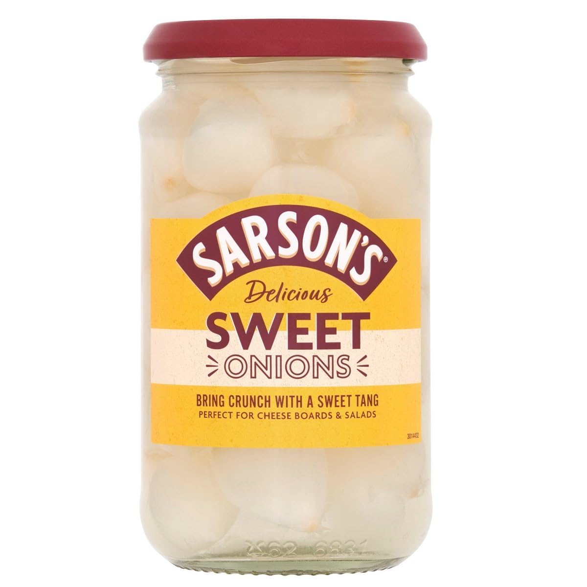 Sarsons Sweet & Mild Silverskin Onions 460g