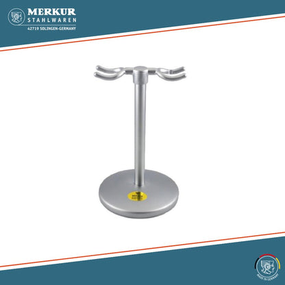 MERKUR 4780 Luxury Safety Razor Stand, Matte Chrome Finish, Exclusive Display Stand for Futur 700 Series Razors & 1700 Shaving Brush, Elegant Bathroom Organization, Made in Germany