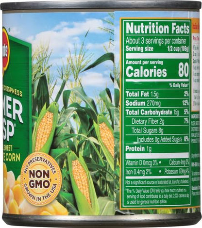 Del Monte Summer Crisp Whole Kernel Gold and White Corn, 11 oz Can