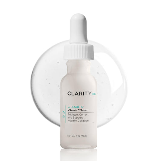 ClarityRx C-Results Vitamin C Brightening Face Serum, Natural Plant-Based Anti-Aging Facial Treatment for Dark Spots & Acne Scars