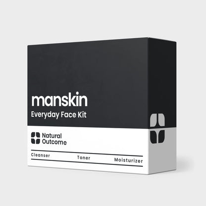 Natural Outcome Mens Skin Care Kit | Mens Facial Care Kit for Men Skincare | Anti-Aging Daily 3 Step Face Care Regimen Includes: Rejuvenating Facial Cleanser, Balancing Toner, & Hydrating Moisturizer