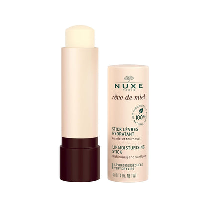 NUXE Rêve de Miel Lip Balm With Shea Butter and Vitamin E. 100% Natural Organic Lip Moisturizer for Cracked & Dry Lips, 0.14 Oz
