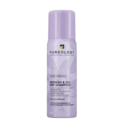 Pureology Style + Protect Refresh & Go Dry Shampoo For Oily and Color-Treated Hair - Volumizes and Protects from Heat Dry Shampoo, Silicone-Free & Vegan