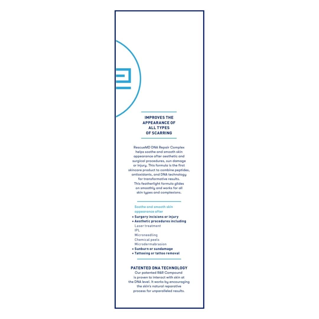 RescueMD DNA Repair Complex PRO Scar Treatment Serum, Post-Procedure and Skin Damage Solution, 120ml