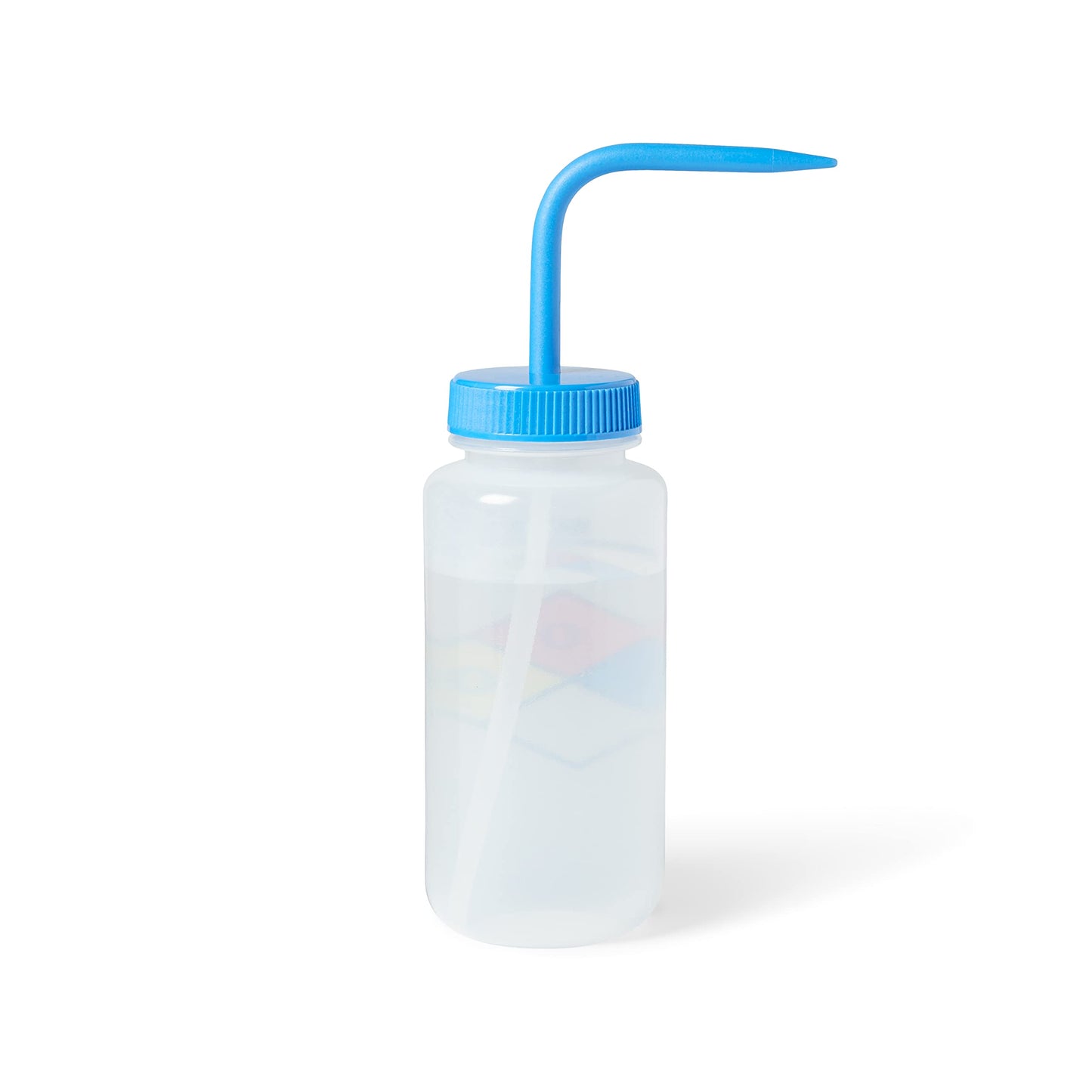 United Scientific™ UniSafe™ Laboratory Grade Wide Mouth LDPE Vented Chemical Wash Bottle, Water (H2O), 500mL (16oz), 4-Color, Pack of 6