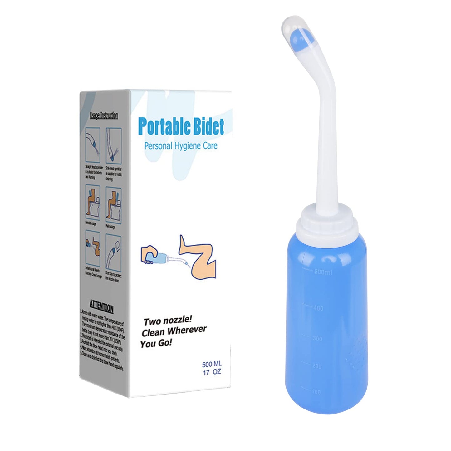 Reusable Vaginal Douche Cleaner for Women Portable Perineal Bottle Vaginal Cleansing System Vaginal Cleaner Bidet Bottle Sprayer Peri Bottle Irrigator Anal Douche Cleaning Kit Vaginal Enema Cleanser