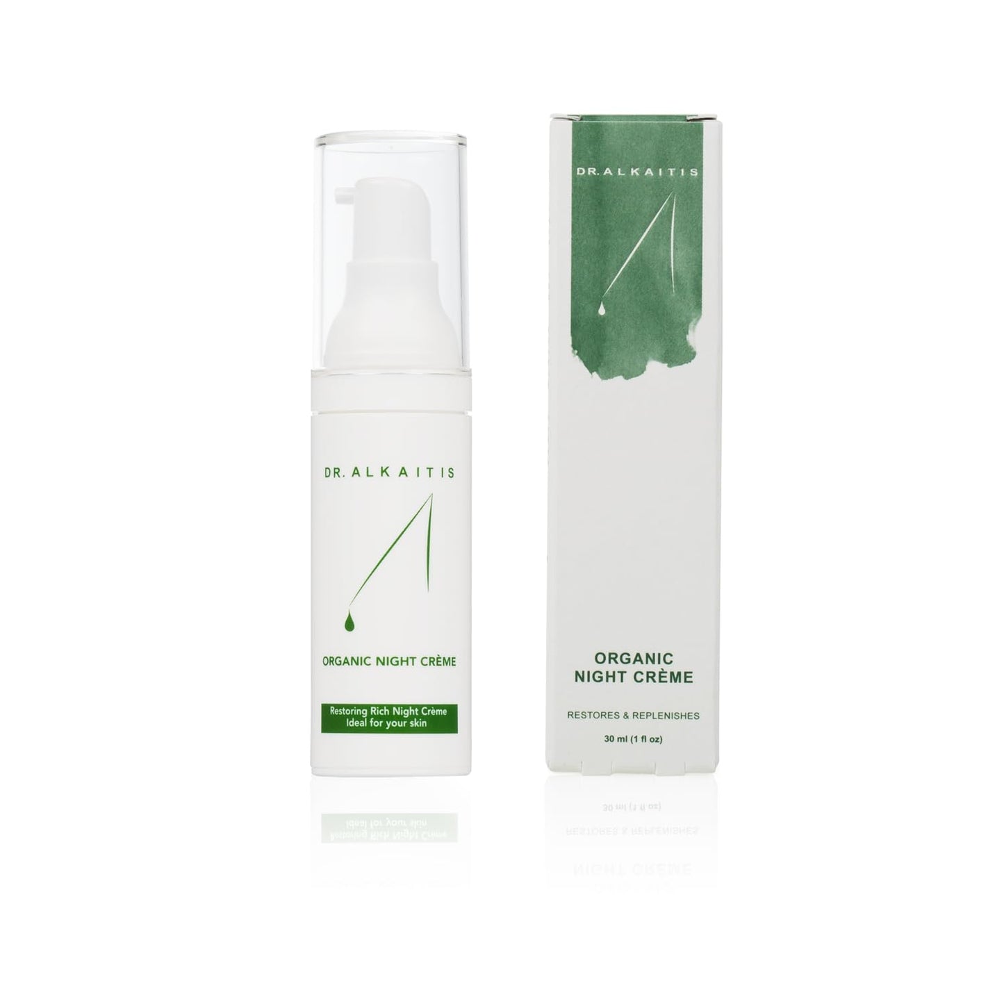 DR. ALKAITIS Organics Night Crème - Restorative Moisturizer with Sacha Inchi & Vitamin Complex - Overnight Repair Cream (30ml/1oz)