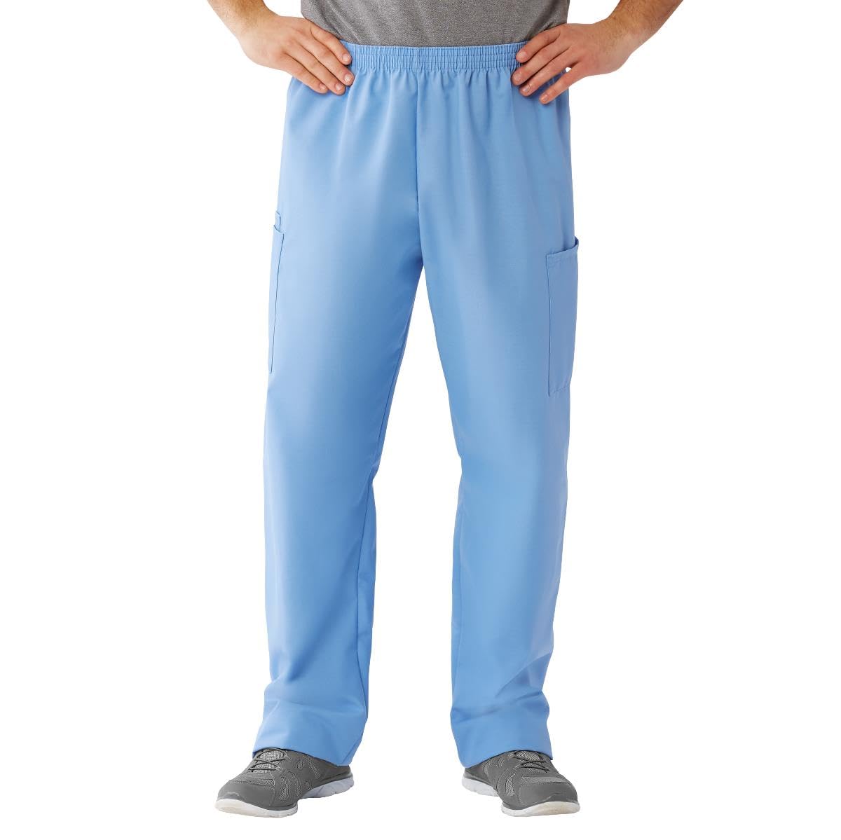 Medline 674 AngelStat Unisex Long Scrub Pants Ceil Blue