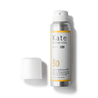 Kate Somerville UncompliKated SPF – SPF 50 Face Sunscreen and Soft Focus Makeup Setting Spray, Daily Use Sun Protection with Matte Finish, 3.4 Fl Oz