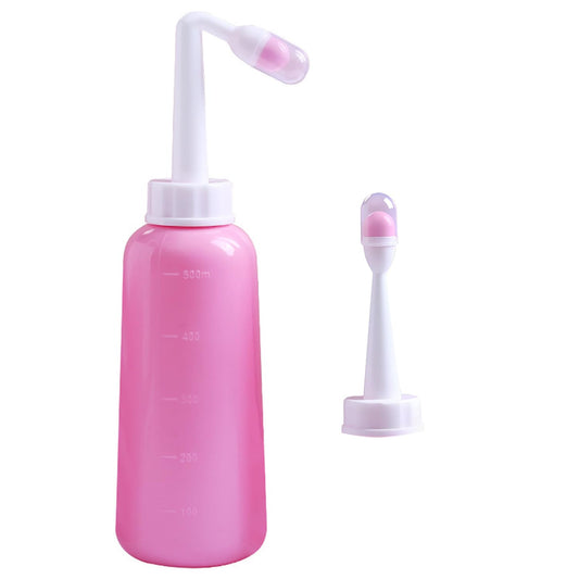 500ml/17oz Internal Cleaning External Cleaning Premium Peri Bottle for Postpartum Care Upside Down Peri Bottle, Portable Bidet for Perineal Recovery and Cleansing Birth Pink