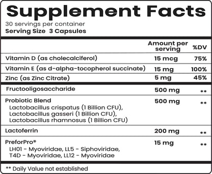 Vitaliboost Soaking Wet - Probiotic for Total Vaginal Health & Increased Wetness - 90 Capsules (1 Month Supply)