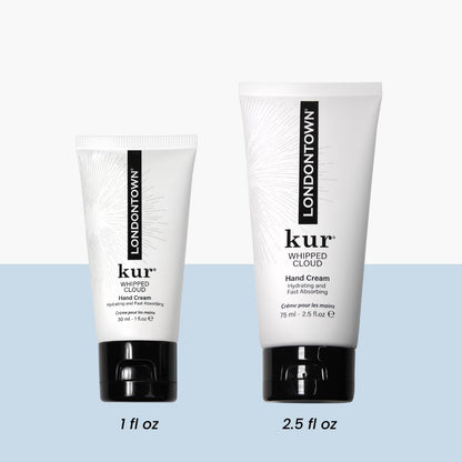 LONDONTOWN kur Whipped Cloud Hydrating, Moisturizing & Fast Absorbing Hand Cream, Vegan & Cruelty Free - 1fl oz