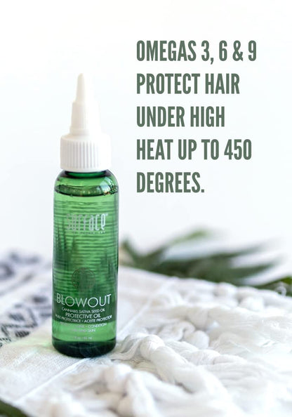 Surface Hair Best Blowouts Regimen: Blowout Protective Oil + 2-Piece Set Including the Blowout Smoothing Balm, Heat Resistant Hair Style Protector with Babassu Oil