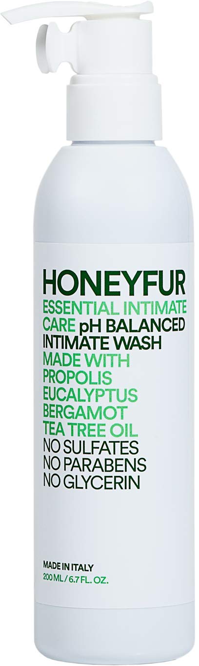 HONEYFUR pH Balanced Feminine Wash | Gentle Cleanser For Sensitive Skin | Natural Intimate Area Hygiene Wash – Sulfates & Paraben Free – Soothing, Refreshing, Calms Irritation – 200 ML / 6.7 FL OZ