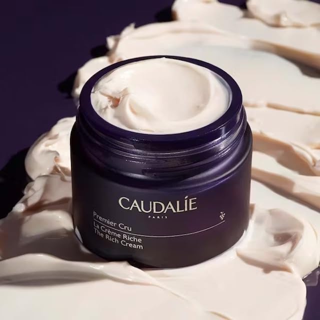 Caudalie Premier Cru Skin Barrier Rich Moisturizer with Bio Ceramides and Hyaluronic Acid, Visibly Repairs Skin Barrier and Reduces the Look of Wrinkles, Deeply Moisturizing Face Cream, 1.6 oz