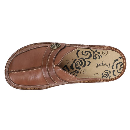 Propét womens Jana Food Service Shoe, Brown, 8 Wide US