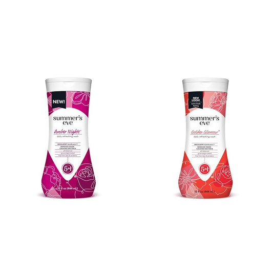 Summer's Eve Amber Nights & Golden Glamour Daily Feminine Body Washes, 2 x 15 fl oz