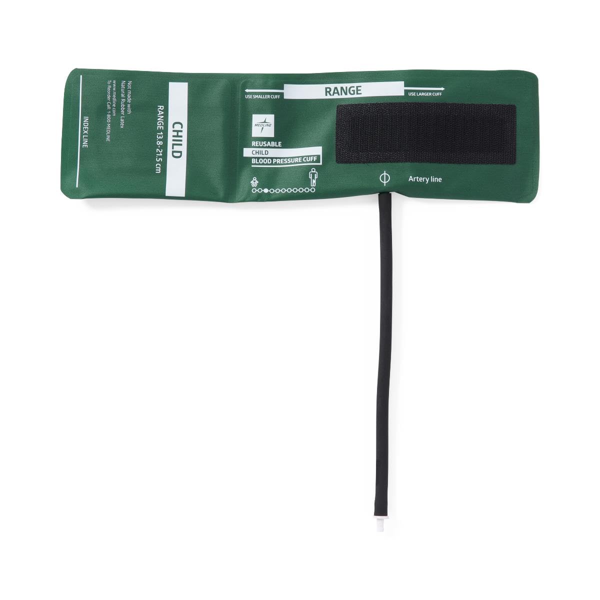 Medline Reusable 1-Tube Blood Pressure Cuff with Bayonet Connector, Child,5,Bag,MDS9911HPRE