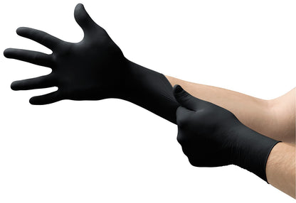 Ansell MICROFLEX MidKnight MK-296 Exam Standard Gloves - Size XL, Black (Box of 100)