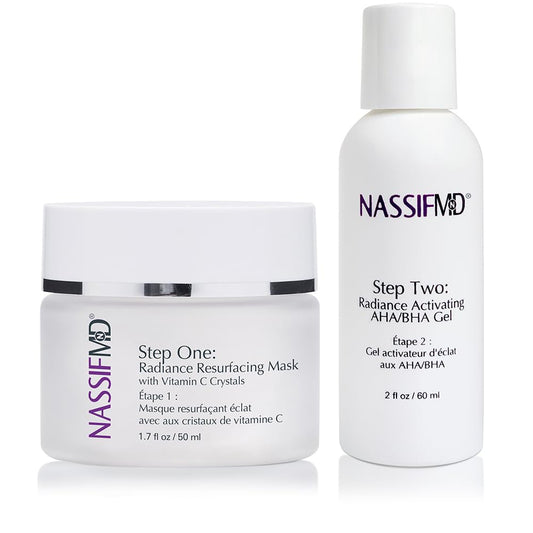 NassifMD Micro-Spa Vitamin C Skin Peel – AHA BHA Exfoliant with Salicylic Acid