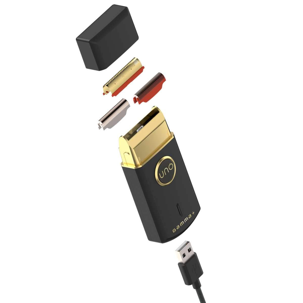 GAMMA+ Uno Mini-Sized Travel Cordless Mens Single Foil Shaver, Micro-USB Rechargeable for Shorter Facial Stubble